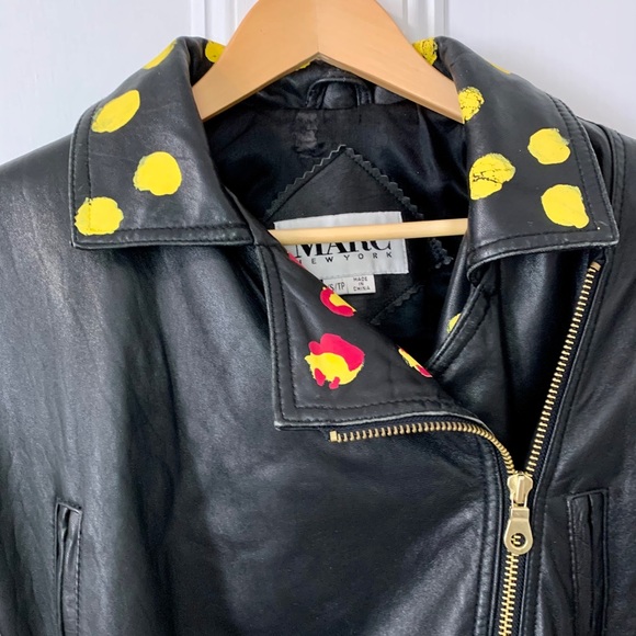 Grunge style 100% leather vintage jacket - Picture 3 of 15